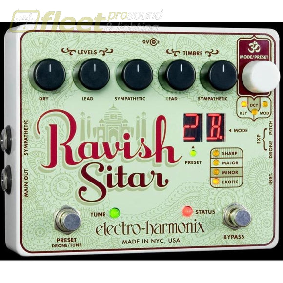 Electro Harmonix Ravish Sitar Effect Pedal Guitar Filter Pedals