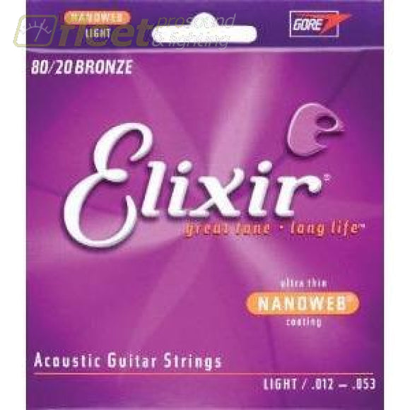 Elixir 11052 Acoustic Nanoweb Light Guitar Strings