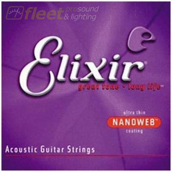Elixir 11102 Acoustic Nanoweb Medium Guitar Strings
