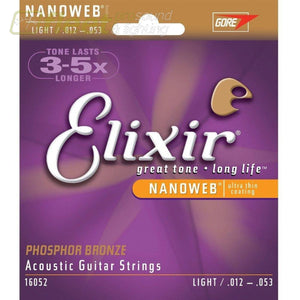 Elixir 16052 Acoustic Phosphor Bronze Light Guitar Strings