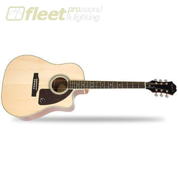 EPIPHONE- AJ-220SCE- SOLID SPRUCE TOP WITH CUTAWAY W/ELECTONICS - NATURAL 6 STRING ACOUSTIC WITH ELECTRONICS