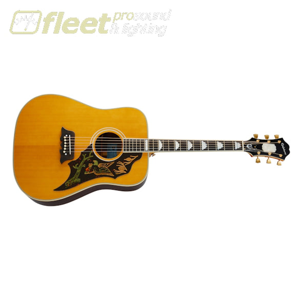 Epiphone EMEX-NAGH Masterbilt Excellente Acosutic Guitar - Antique Natural Aged 6 STRING ACOUSTIC WITH ELECTRONICS
