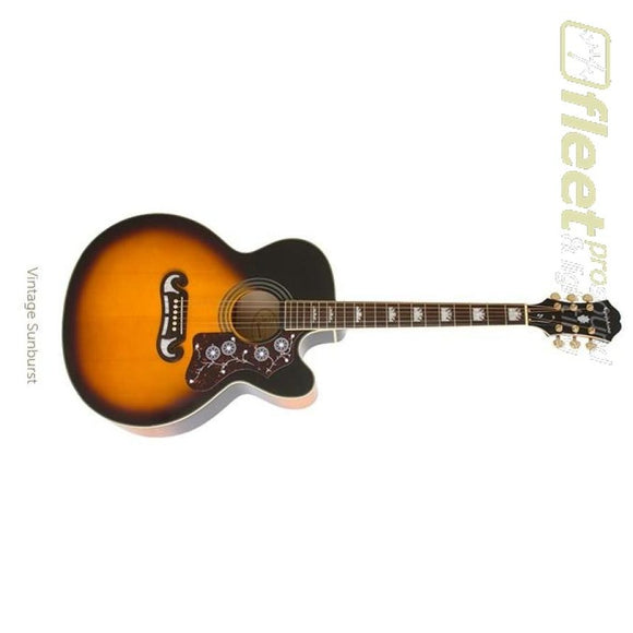 Epiphone J-200 EC Studio Acoustic Guitar with Electronics - Vintage Sunburst 6 STRING ACOUSTIC WITH ELECTRONICS
