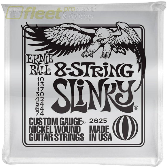 Ernie Ball 2625 8-String Slinky Nickel Wound Electric Guitar Strings Guitar Strings
