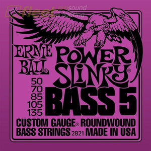 Ernie Ball 2821 Power Slinky 5-String Bass Strings Bass Strings