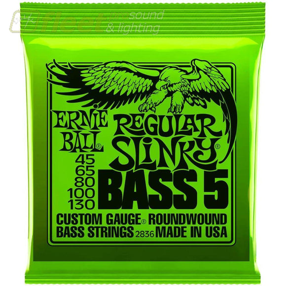 Ernie Ball 2836 Regular Slinky 5-String Roundwound Bass Strings Bass Strings