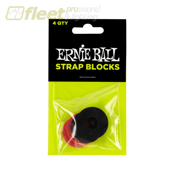 Ernie Ball 4603EB Strap Blocks 4 Pack Black/Red GUITAR PARTS
