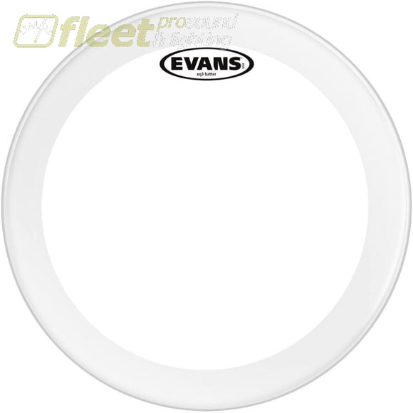 Evans Bd22Gb3 22 2 Ply Bass Batter Head Clear Eq3 Drum Skins