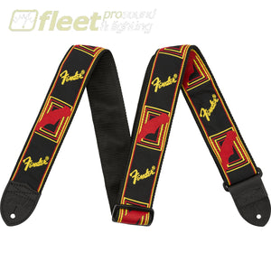Fender 2 Monogrammed Strap - Black/Yellow/Red (0990681500) STRAPS
