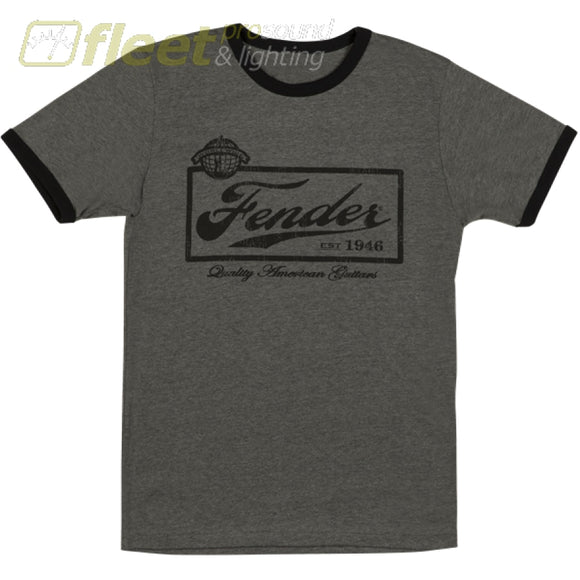 Fender 9112006506 Beer Label T-Shirt - Black - Large Clothing