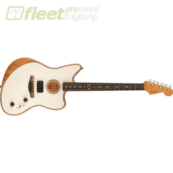 Fender American Acoustasonic Jazzmaster Ebony Fingerboard Guitar - Artic White (0972313280) SOLID BODY GUITARS