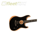 Fender American Acoustasonic Stratocaster Ebony Fingerboar Guitar - Black (0972023206) SOLID BODY GUITARS