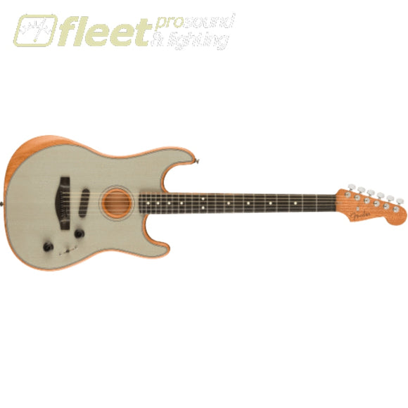 Fender American Acoustasonic Stratocaster Ebony Fingerboard Guitar - Transparent Sonic Blue (0972023272) SOLID BODY GUITARS