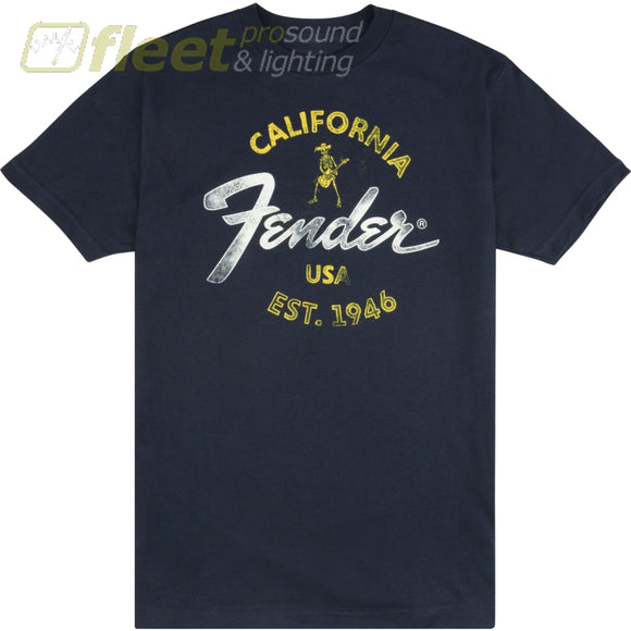Fender Baja Blue T-Shirt -Blue LARGE (9190117506) CLOTHING