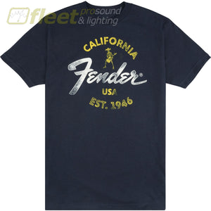 Fender Baja Blue T-Shirt - Blue Medium (9190117406) CLOTHING