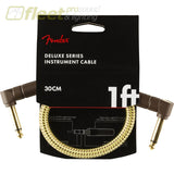 Fender Deluxe Series Instrument Cable Angle/Angle 1’ Tweed (0990820097) INSTRUMENT CABLES