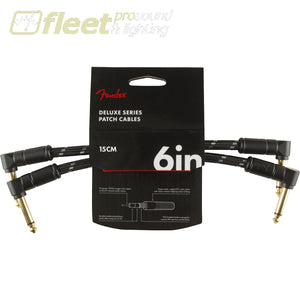 Fender Deluxe Series Instrument Cables (2-Pack) Angle/Angle 6 Black Tweed (0990820087) INSTRUMENT CABLES