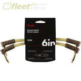 Fender Deluxe Series Instrument Cables (2-Pack) Angle/Angle 6 Tweed (0990820088) INSTRUMENT CABLES