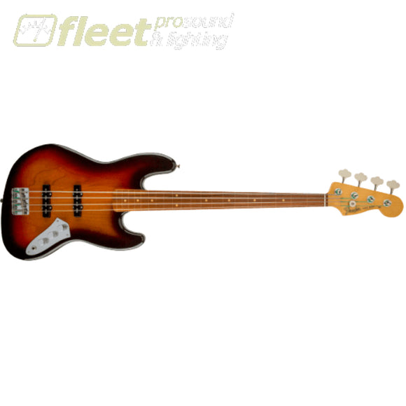 Fender Jaco Pastorius Jazz Bass Fretless Pau Ferro Fingerboard - 3-Color Sunburst (0196208800) 4 STRING BASSES