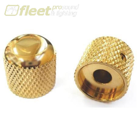 Fender Knurked Dome Knobs (2) - Gold (0992056200) GUITAR PARTS
