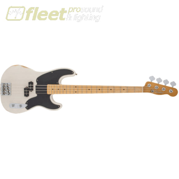 Fender Mike Dirnt Road Worn Precision Maple Fingerboard Bass - White Blonde (0138412701) 4 STRING BASSES