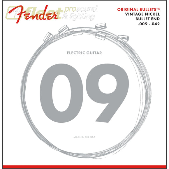 Fender Original Bullet™ 3150L Pure Nickel Gauges.009-.042 -MODEL # 0733150403 GUITAR STRINGS