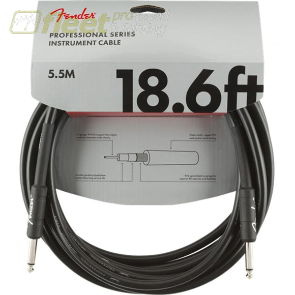 Fender Professional Cable - 1/4 to 1/4 - Black 18.6 (0990820020) GUITAR PARTS