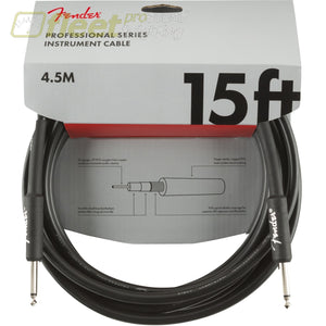 Fender Professional Series Instrument Cable Straight/Straight 15’ Black (0990820021) INSTRUMENT CABLES