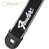 Fender Quick Grip Locking End Strap Black with White Running Logo 2 (0990629008) STRAPS
