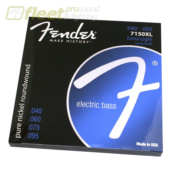 FENDER 7150XL PURE NICKEL ROUND WOUND BASS STRINGS LIGHT 40-95 BASS STRINGS
