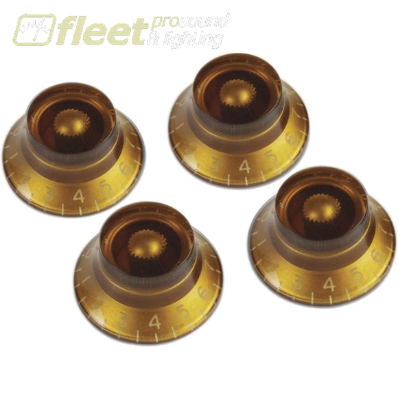 GIBSON TOP HAT KNOB SET IN AMBER - HK030 GUITAR PARTS