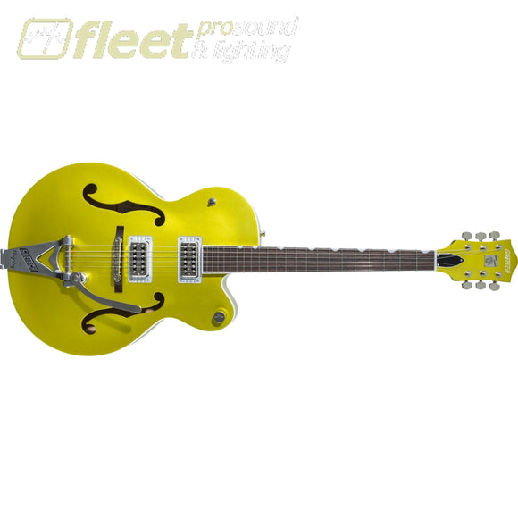Gretsch G6120T-HR Brian Setzer Signature Hot Rod Hollow Body with Bigsby Rosewood Fingerboard Guitar - Lime Gold (2401215819) HOLLOW BODY 