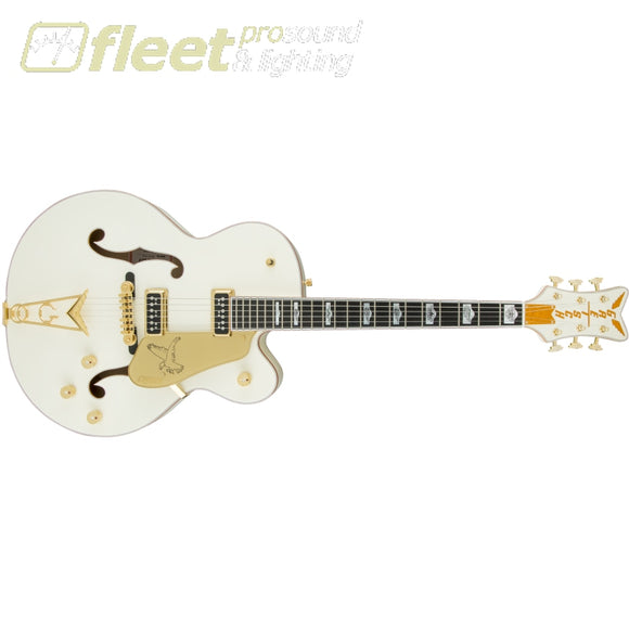 Gretsch G6136-55 Vintage Select Edition ’55 Falcon Hollow Body with Cadillac Tailpiece TV Jones Solid Spruce Top Guitar - Vintage White 