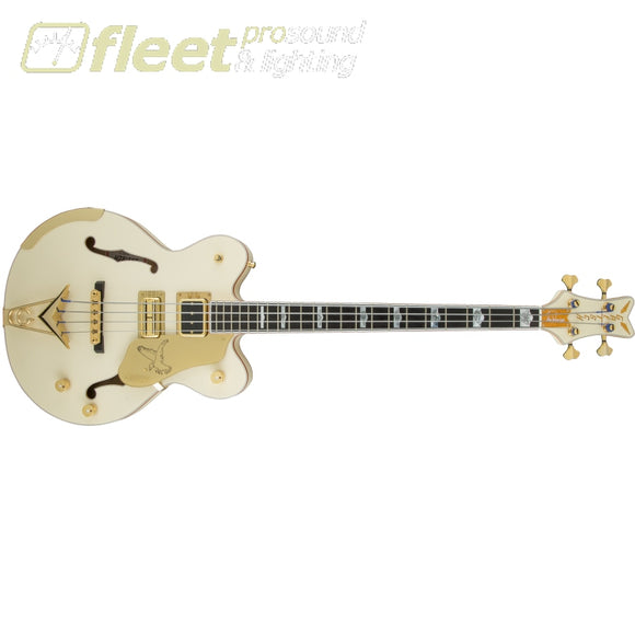 Gretsch G6136B-TP Tom Petersson Signature Falcon 4-String Bass with Cadillac Tailpiece Rumble’Tron Pickup - Aged White Lacquer (2414404805) 