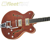 Gretsch G6609TFM Players Edition Broadkaster Center Block Double-Cut with String-Thru Bigsby and Flame Maple Guitar - Bourbon Stain 