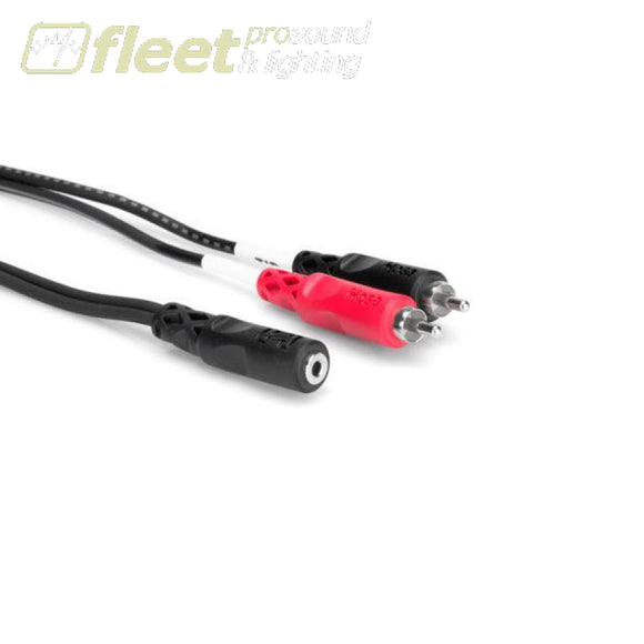 Hosa CFR-210 Stereo Breakout - 3.5 mm TRSF (1/8 stereo female) to Dual RCA Cable 10’ PATCH CABLES