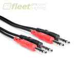 Hosa CSS-202 Dual 1/4 TRS to Dual 1/4 TRS Stereo Interconnect Cable - 2 Meters PATCH CABLES