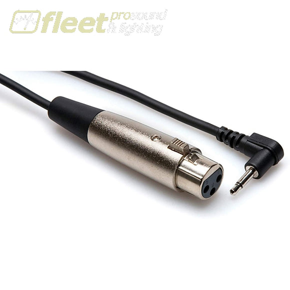 Hosa XVM-305F XLR Female to Right-angle 3.5mm TS Cable - 5FT MIC CABLES