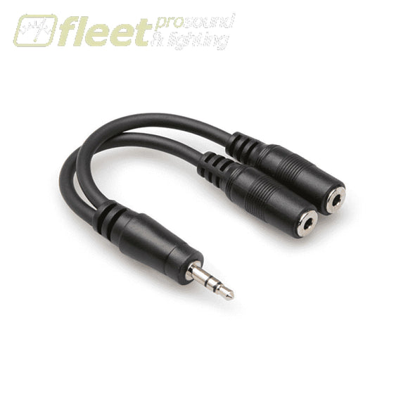 Hosa YMM-232 3.5 mm TRS to Dual 3.5 mm TRSF Y Cable Adaptor ADAPTORS