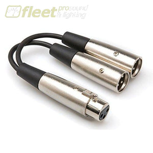 Hosa YXM121 XLR Female To Dual XLR Male Y Cable ADAPTORS
