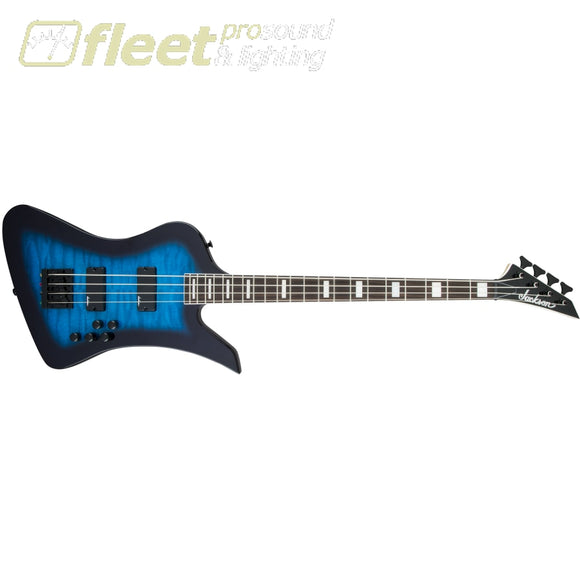 Jackson JS Series Kelly Bird JS3Q Amaranth Fingerboard 4 String Bass - Transparent Blue Burst (2919093585) 4 STRING BASSES