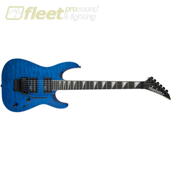 Jackson JS32QDKA-TB Dinky Archtop Amaranth Fingerboard Guitar - Trans Blue (2910113586) LOCKING TREMELO GUITARS