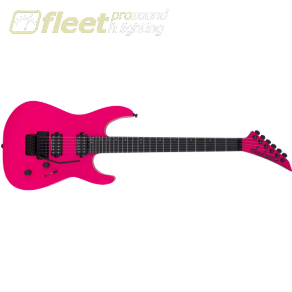 Jackson Pro Series Dinky DK2 Ebony Fingerboard Guitar - Neon Pink (2914215519) LOCKING TREMELO GUITARS