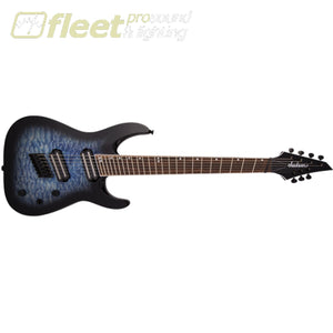 JacksonX Series Soloist Arch Top SLATX7Q MS Laurel Fingerboard Multi-Scale Guitar - Transparent Blue Burst (2919914586) 7 & 8 STRING GUITARS