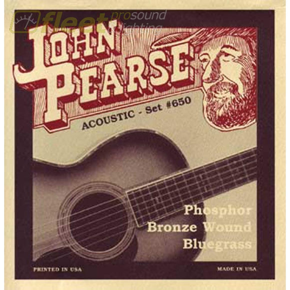 John Pearse 650 Phosphor Bronze Acoustic String - Bluegrass Set GUITAR STRINGS