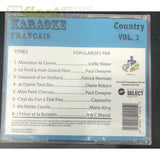 Karaoke Francais Country Vol.3 8 Songs KKCDGC-3 KARAOKE DISCS