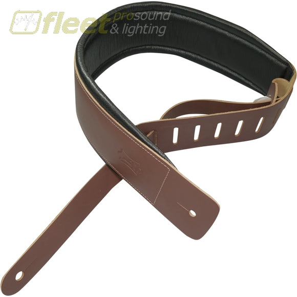 Levy’s DM1PD-BRN 2.5 Leather Strap with Padding - Brown STRAPS