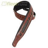 Levys Leathers Pm31-Wal 2.5 Carving Leather Strap With Foam Pad Walnut Straps