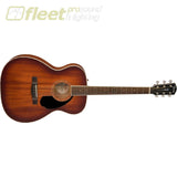 FENDER PO-220E PARAMOUNT ACOUSTIC ELECTRIC ORCHESTRA MAHOGANY IN AGED COGNAC BURST W/CASE - 0970350337 6 STRING ACOUSTIC WITH ELECTRONICS