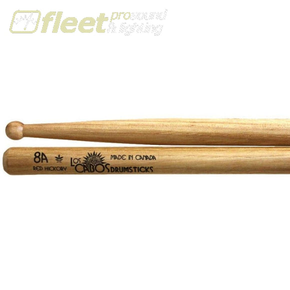 Los Cabos Drumsticks Lcd8Arh 8A Red Hickory Drumsticks Sticks